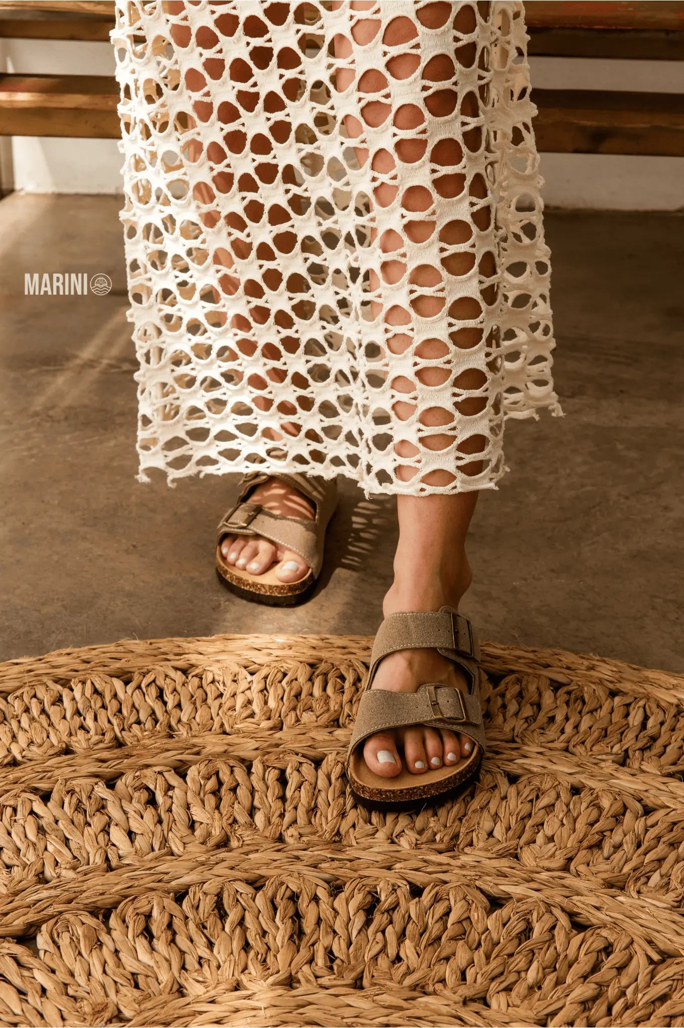 Sandália Maibulun Camurça - Areia