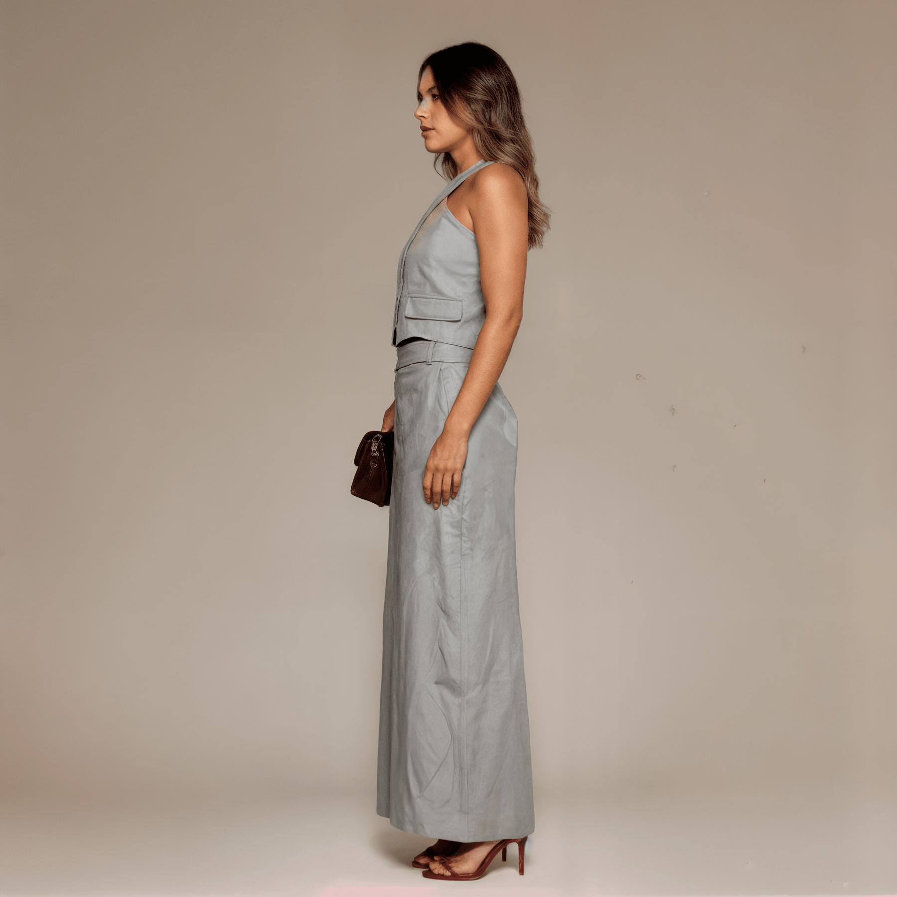 Conjunto Feminino Saia e Colete Jaqueline